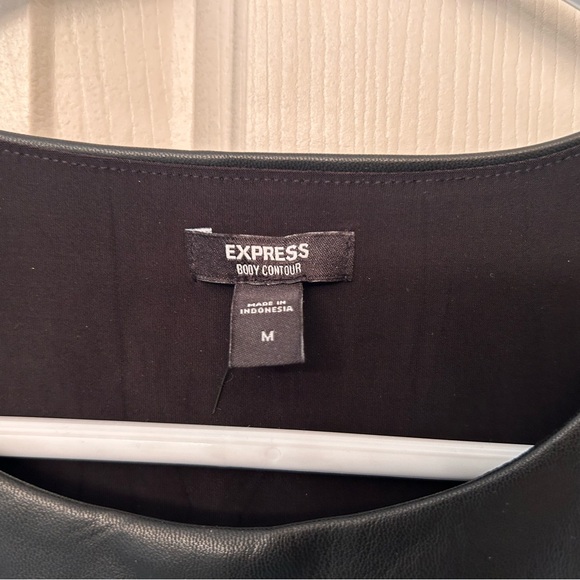 Express Black leather Body Contour Top - Picture 3 of 3